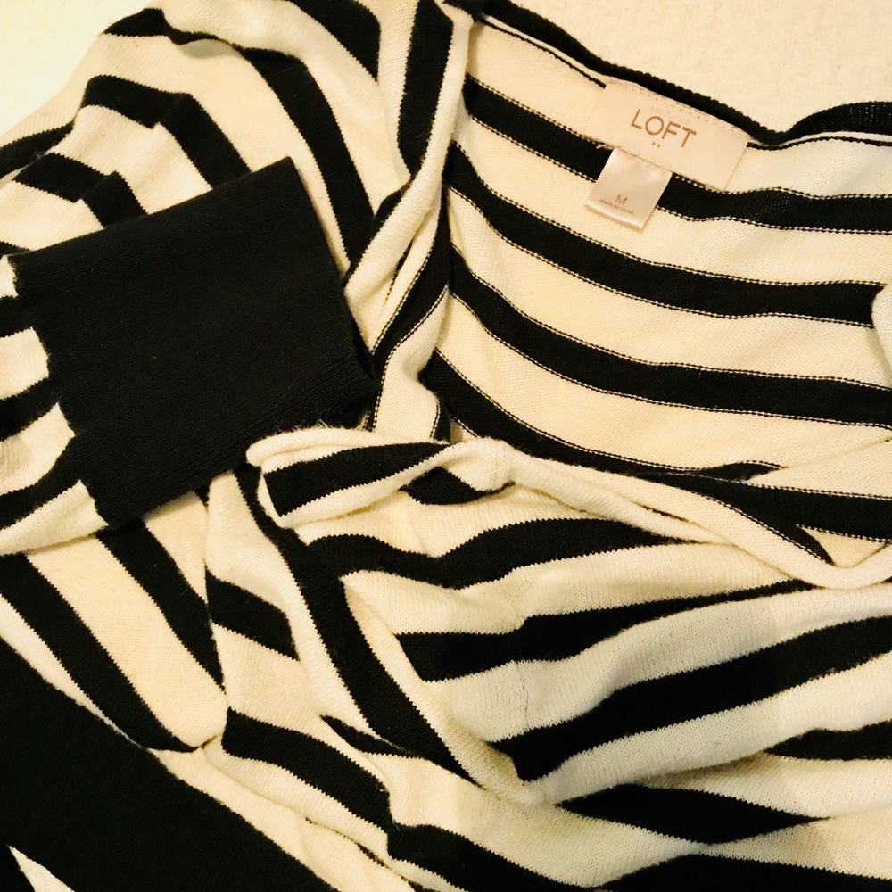 Black and White Striped Sweater